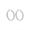 Simply Silver Sterling Silver 925 Flat Hoop Silver Earrings