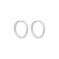 Simply Silver Sterling Silver 925 Fluid Hoop Earrings
