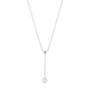 Simply Silver Sterling Silver 925 Freshwater Pearl Chain Drop Y Drop
