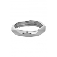 Simply Silver Sterling Silver 925 Geo Ring
