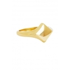 Simply Silver Sterling Silver 925 Gold Diamond Signet Ring
