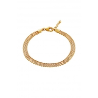 Simply Silver Sterling Silver 925 Gold Open Cage Texture Bracelet