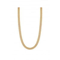 Simply Silver Sterling Silver 925 Gold Open Cage Texture Necklace