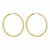 Simply Silver Sterling Silver 925 Gold Sandblast Hoop Earrings