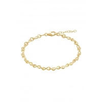 Simply Silver Sterling Silver 925 Gold Small Infinity Bracelet