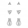 Simply Silver Sterling Silver 925 Multipack Pearl Earrings