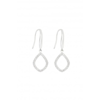 Simply Silver Sterling Silver 925 Open Diamond Shape Drop Earrings