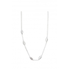 Simply Silver Sterling Silver 925 Organic Cubic Zirconia Station Allway Necklace
