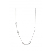 Simply Silver Sterling Silver 925 Organic Cubic Zirconia Station Allway Necklace