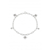 Simply Silver Sterling Silver 925 Paperlink Celestial Bracelet