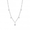 Simply Silver Sterling Silver 925 Paperlink Chain Celestial Necklace