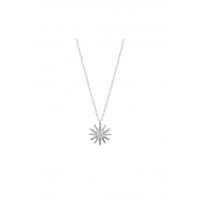 Simply Silver Sterling Silver 925 Silver Starburst Necklace