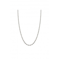 Simply Silver Sterling Silver 925 Small Diamond Cut Rope Chain Necklace