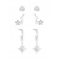 Simply Silver Sterling Silver 925 Star Multipack Earrings