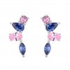 Simply Silver Sterling Silver 925 Tanzanite And Pink Climber Earrings
