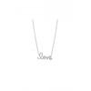 Simply Silver Sterling Silver 925 Texture Love Pendant Necklace