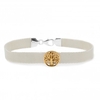Simply Silver Sterling Silver 925 Two Tone Polished Tree of Love Mesh Bracelet