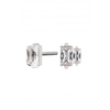 Simply Silver Sterling Silver 925 With Cubic Zirconia Baguette Mini Stud Earrings