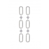 Simply Silver Sterling Silver 925 With Cubic Zirconia Link Drop Earrings