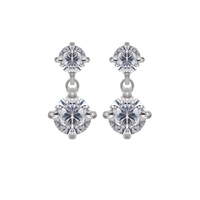 Simply Silver Sterling Silver 925 With Cubic Zirconia Mini Drop Earrings
