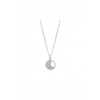 Simply Silver Sterling Silver 925 With Cubic Zirconia Moon Necklace