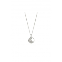 Simply Silver Sterling Silver 925 With Cubic Zirconia Moon Necklace