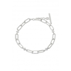 Simply Silver Sterling Silver 925 with Cubic Zirconia Station T Bar Bracelet