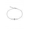 Simply Silver Sterling Silver 925 With Cubic Zirconia Tri Stone Bracelet