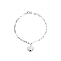 Simply Silver Sterling Silver Cubic Zirconia Locket Bracelet