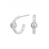 Simply Silver Sterling Silver Cubic Zirconia Mini Twist Earrings
