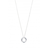 Simply Silver Sterling Silver Fluid Open Pendant Necklace