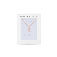 Simply Silver Sterling Silver Mini Crescent Pendant Necklace - Gift Boxed
