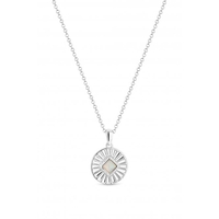 Simply Silver Sterling Silver Opal Necklace