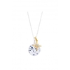 Simply Silver Sterling Silver Opal Starburst Charm Necklace