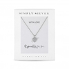 Simply Silver Sterling Silver With Cubic Zirconia Heart And Arrow Necklace - Gift Boxed