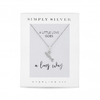 Simply Silver Sterling Silver With Cubic Zirconia Love Necklace - Gift Boxed