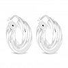 Sterling Silver 925 Polished Huggie Twist Tube Hoop
