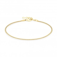 Sterling Silver 925 12ct Gold Polished Mini Twist Chain Bracelet