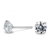 Sterling Silver 925 5mm Round Cubic Zirconia Stud Earring
