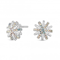 Sterling silver 925 aurora borealis starburst earrings