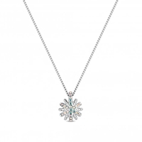 Sterling silver 925 aurora borealis starburst necklace