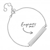 Sterling Silver 925 Bar Bracelet - Personalise By Engraving