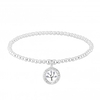Sterling Silver 925 Blue Tree Of Life Bracelet Embellished With Swarovski Crystals