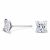 Sterling Silver 925 Cubic Zirconia 5mm Square Stud