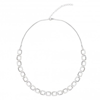 Sterling Silver 925 Cubic Zirconia and Polished Link Allway