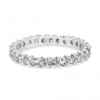Sterling Silver 925 Cubic Zirconia Band Sized Ring