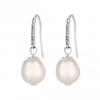 Sterling Silver 925 Cubic Zirconia Baroque Pearl Earring