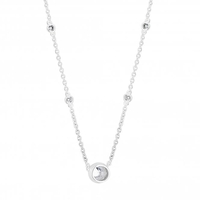 Sterling Silver 925 Cubic Zirconia Besel Set 16