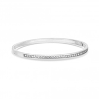 Sterling Silver 925 Cubic Zirconia Channel Set Bangle