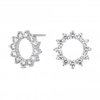Sterling Silver 925 Cubic Zirconia Claw Set Open Stud